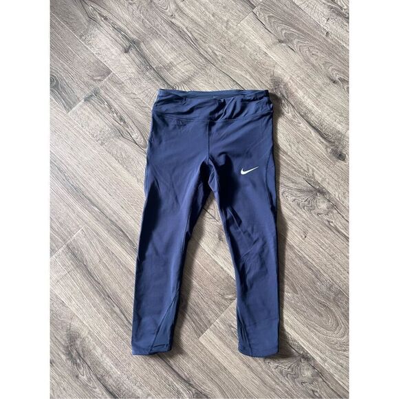 Nike Large Running Power Racer Tights in Midnight/Thunder Blue - Picture 1 of 8